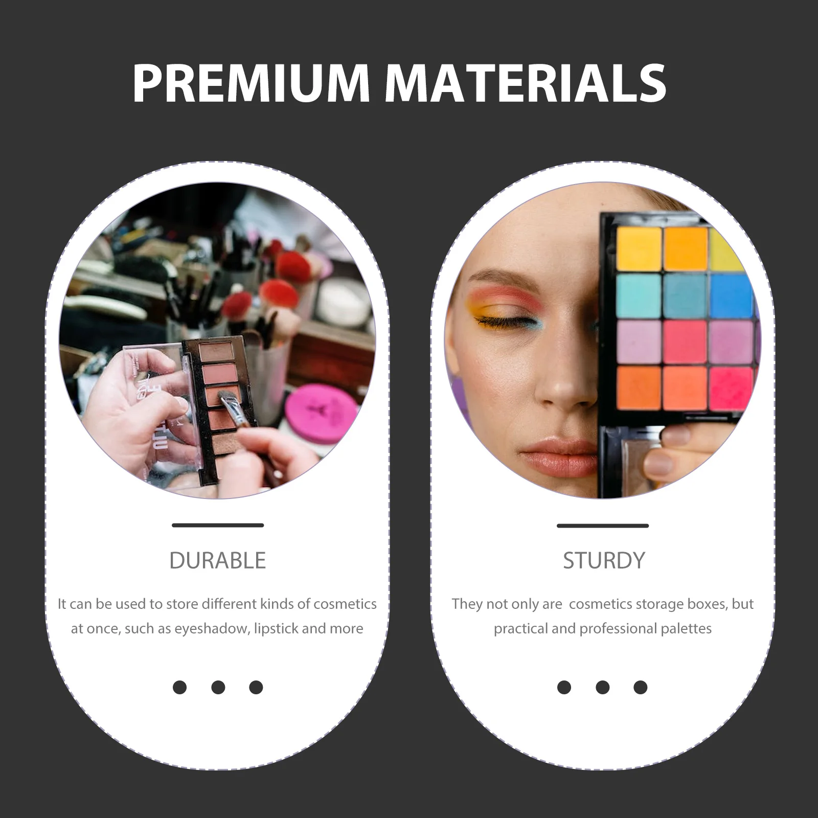 

2Pcs 16Pan Eyeshadow Box Empty Refillable Case Travel Size Shadow Holder Storage Tray Sub Container Blusher Box Makeup
