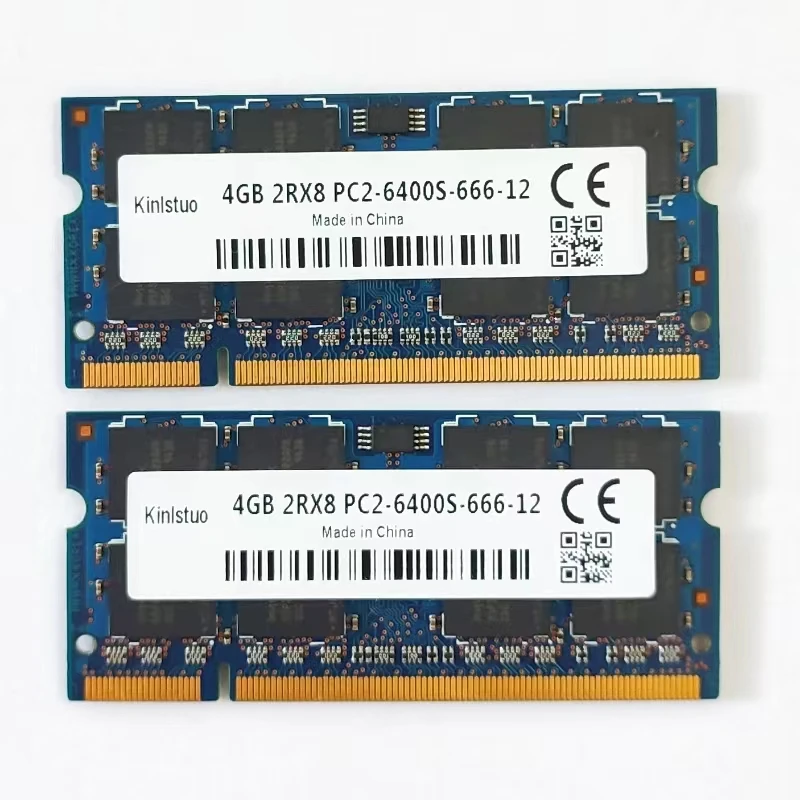 DDR2 RAMS 4GB 800MHz Laptop Memory DDR2 4GB 2RX8 PC2-6400s-666-12 SODIMM 1.8V notebook memoria