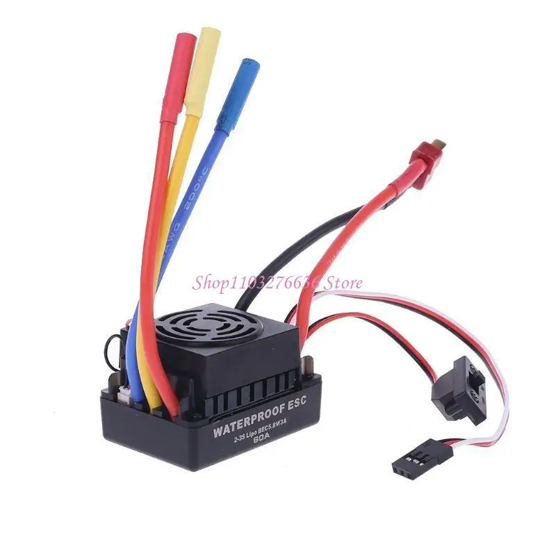 R6FD 60A มอเตอร์ไร้แปรง ESC Electrical Speed ​​Controller สำหรับเรือดำน้ำ RC รถเรือสั้นรถบรรทุก Crawler DIY RC รถ