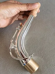 Silver plated saxophone bent neck alto E flat alto saxophone bent neck
