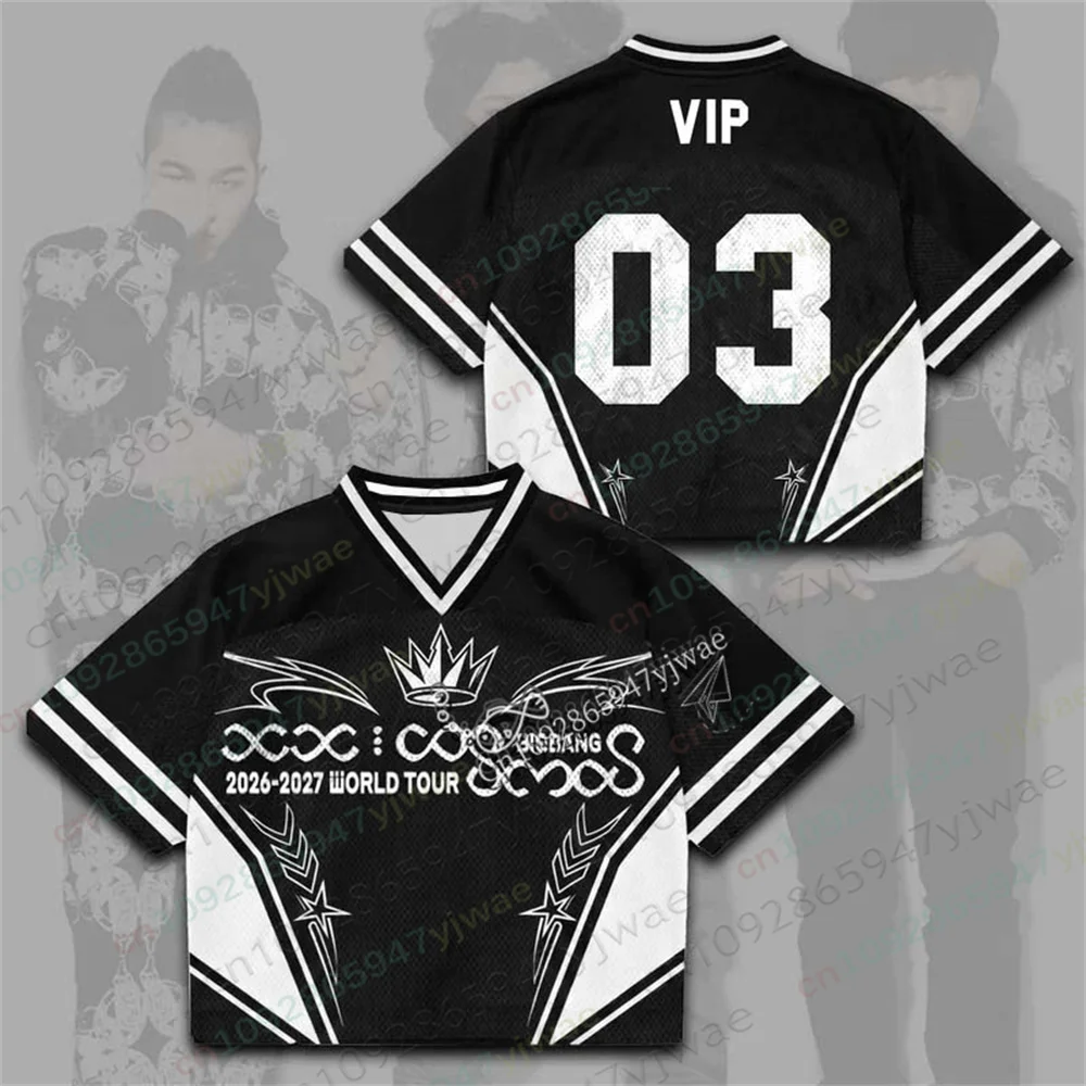 KPOP-Cosmos Piano Mesh Jersey 26-27 World Tour Outfit Fan Vip Gift V-neck Fashion Street Wear Summer Men Women Beach T-shirts