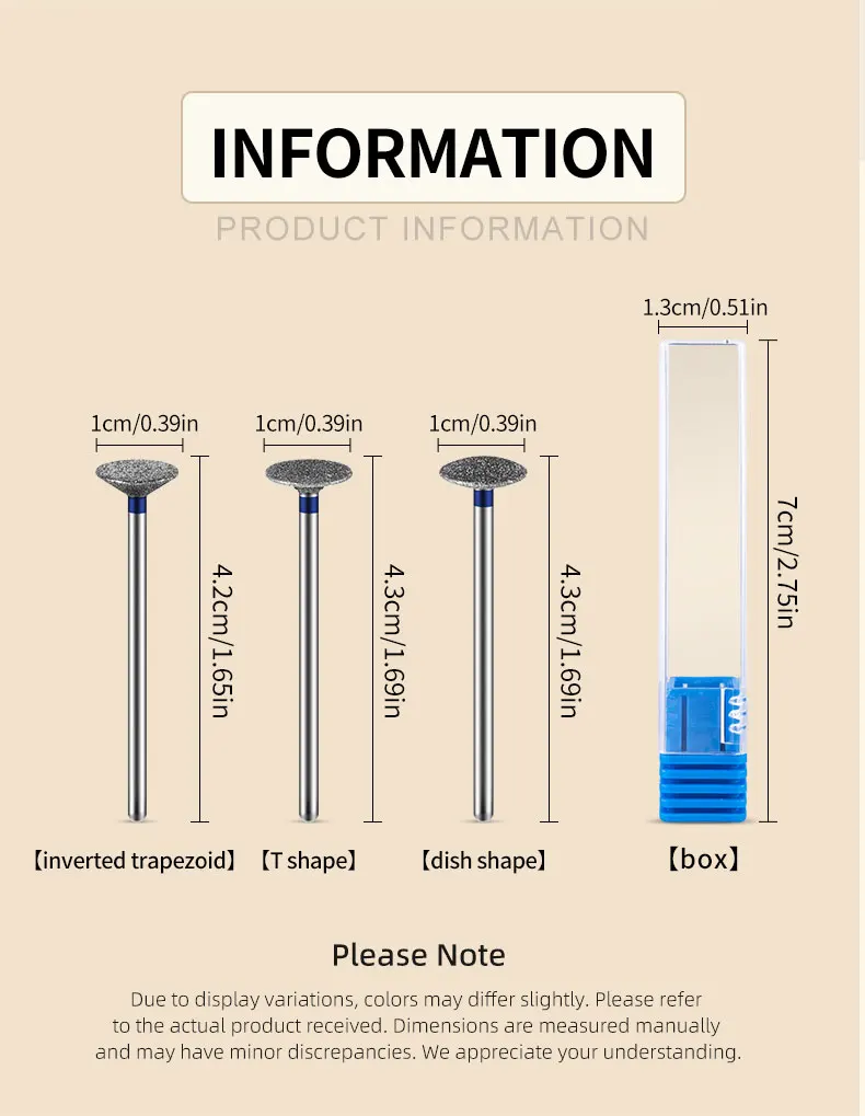 Diamond Nail Grinding Heads for Electric Drills Removable Polish/Cuticle Trim Bits Professional Manicure Pedicure Tool Flat Disk