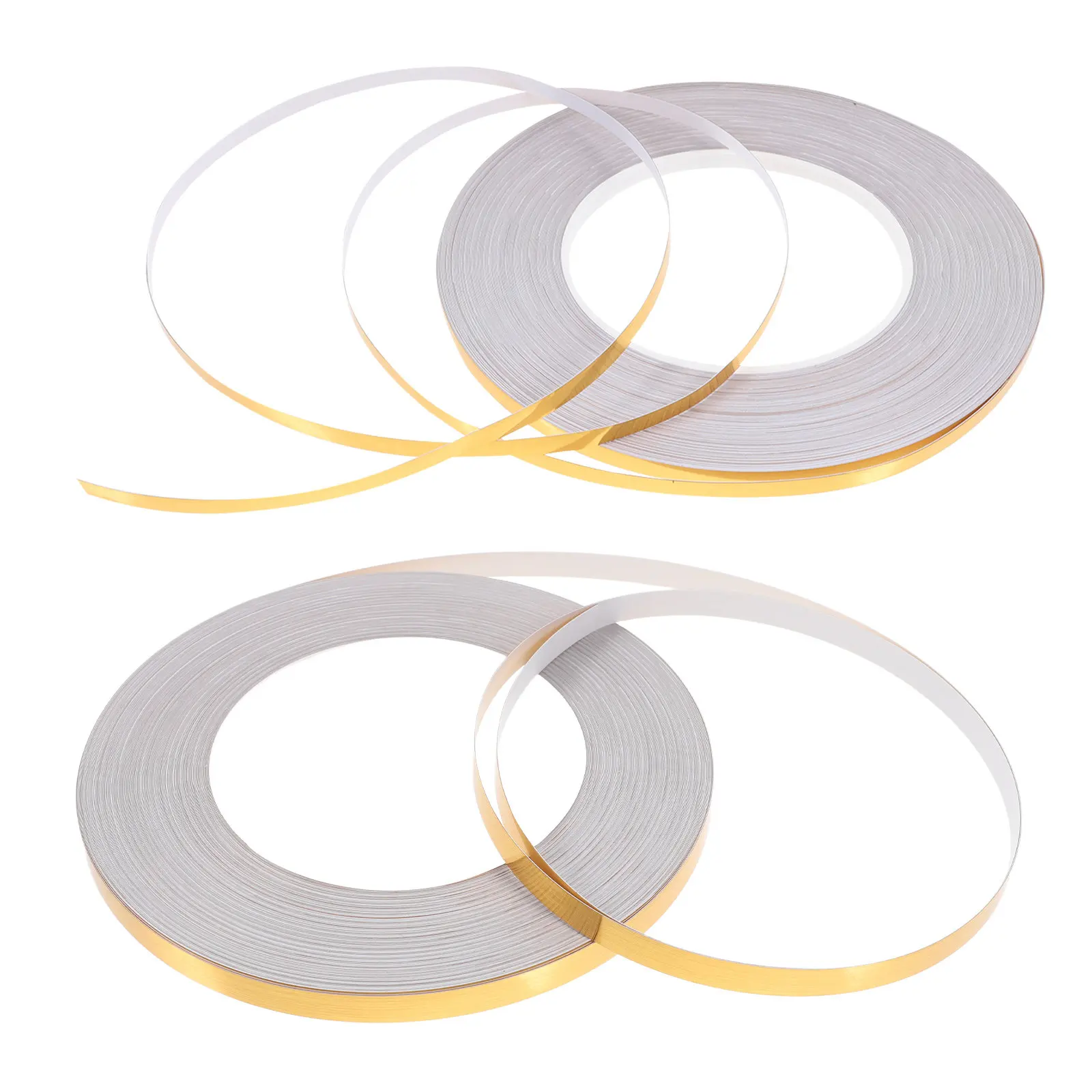 2Pcs Tile Seal Gold Decorative Strips Self Adhesive Peel Stick Wall Floor Border Sticker Labels Embossed Easy Clean