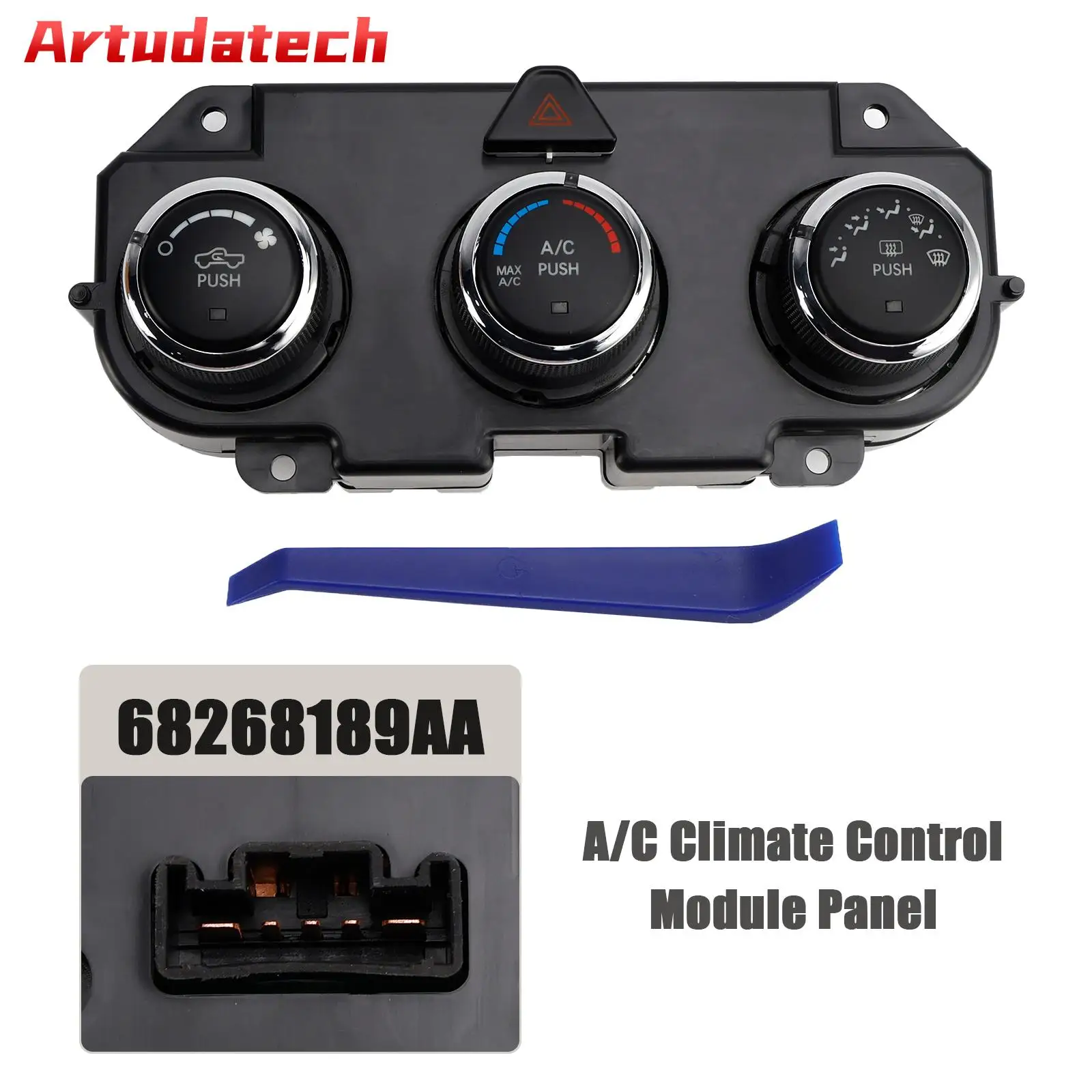 Artudatech A/C Climate Control Module Panel 68268189AA for Dodge RAM 1500 2500 2013 2014 2015 2016 2017 2018