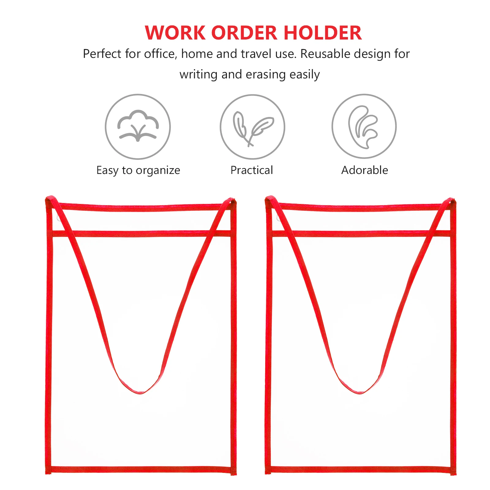 

10pcs File Pocket Reusable Dry Erase Pockets Transparent Document Organizer For Office Home School Portable Plastic File