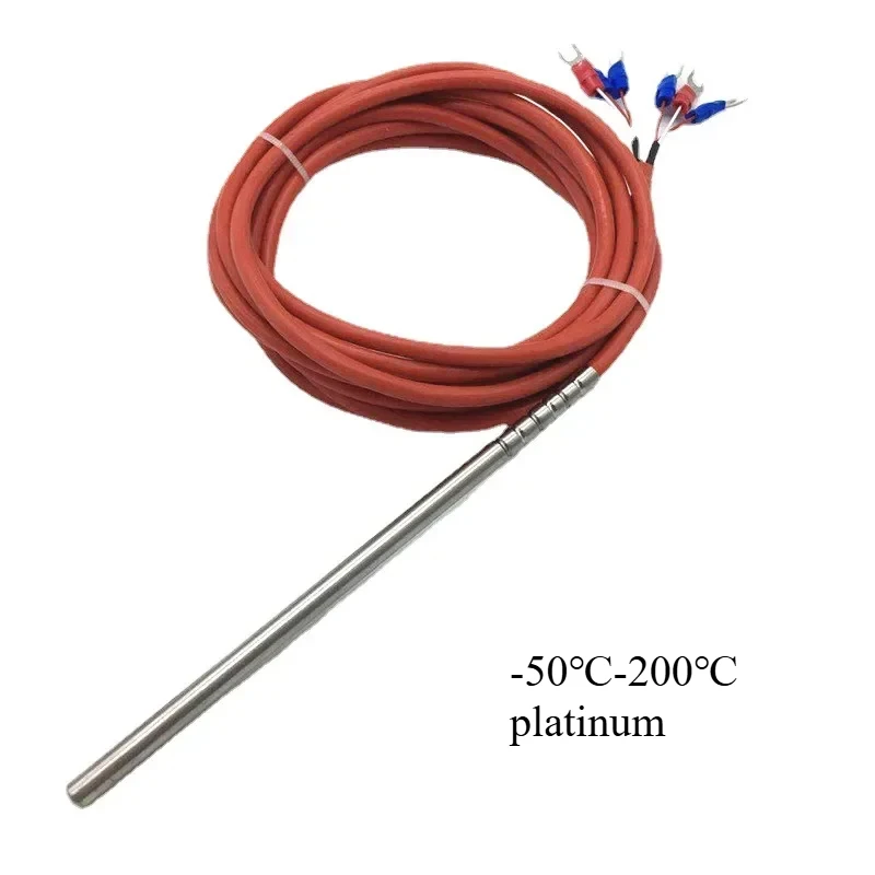 PT100/PT1000 waterproof and oil-proof, high-precision silicone wire, single/double platinum resistance thermal resistance