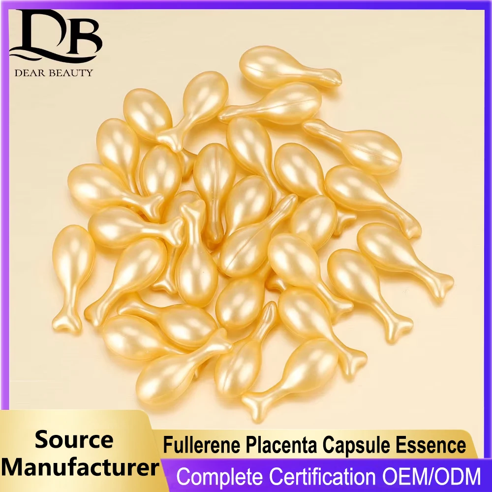 30 adet Fullerene plasenta kapsül özü ince çizgi azaltmak nemlendirici besleyici Serum anti-kırışıklık tamir cilt gözenekleri küçültmek