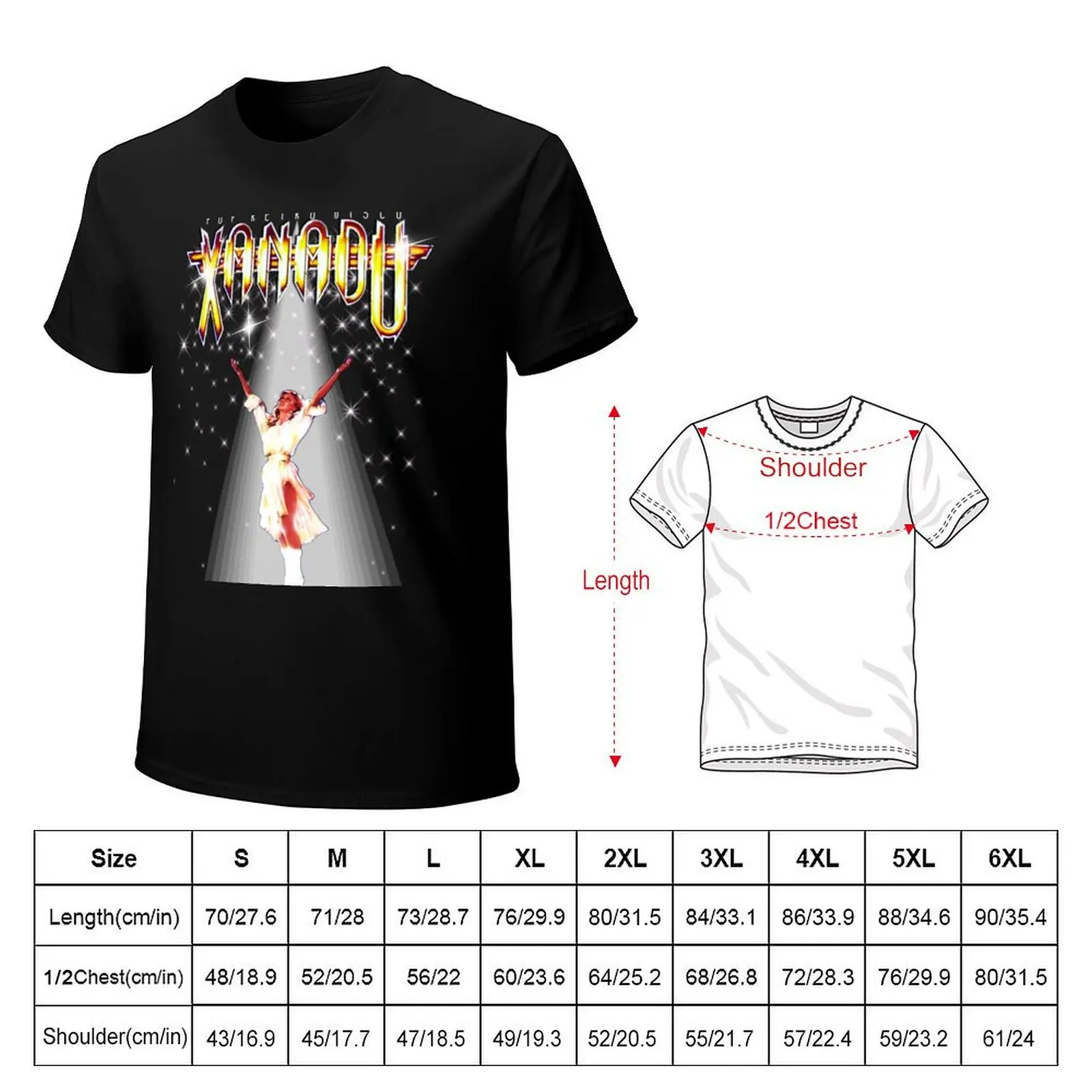 A Million Lights - Xanadu - Olivia Newton-John - Designed by PopRetroDisco T-Shirt Plus Size Loose Short Sleeve Top