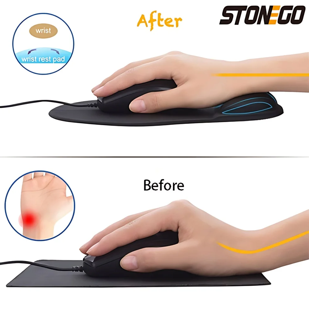 STONEGO Keyboard Mouse Laptop Wristband Mouse Pad With Wrist Protect Notebook Environmental Protection EVA Wristband Mouse Pad