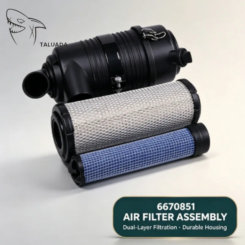 6670851 Air Filter Assembly For Bobcat E325 328 425 463 553 Excavator For Kubota D1105 Engine Air Cleaner Shell Filter Set