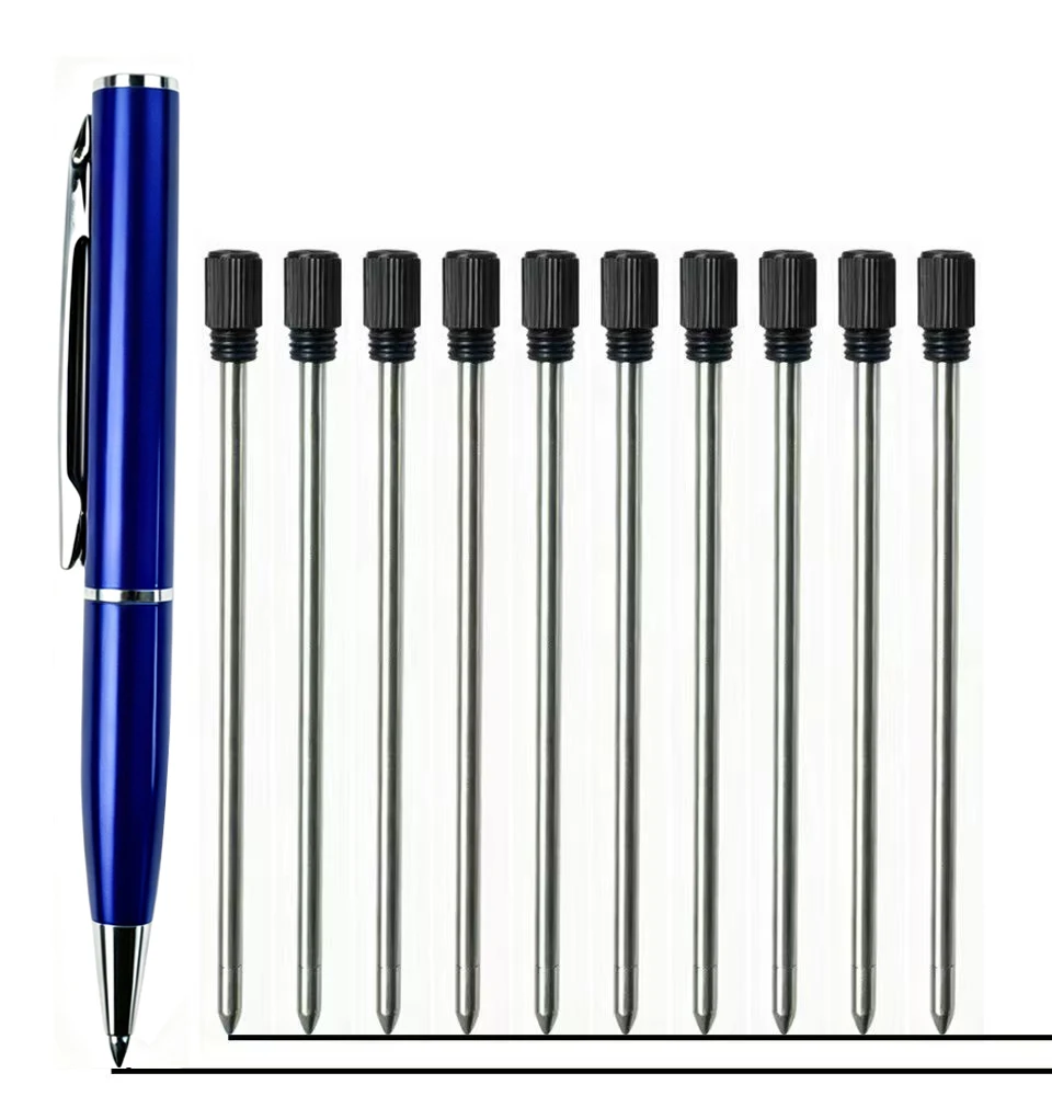Kompakter Metall-Kugelschreiber-Set mit 10 Ersatzminen, Langlebiger Glatter Tintenstift für Büro und Geschäft – Detail 3