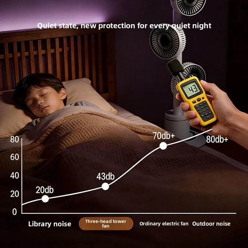 Circulating fan Intelligent voice control 360-degree whole house air supply floor fan