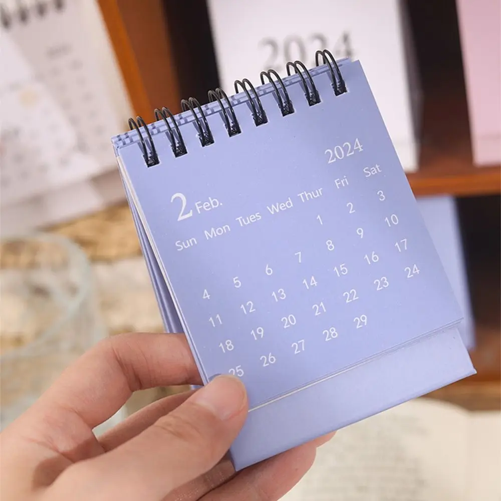 2024 Mini Desk Calendar Desktop Standing Flip Calendar For Planning Organizing Daily Schedule