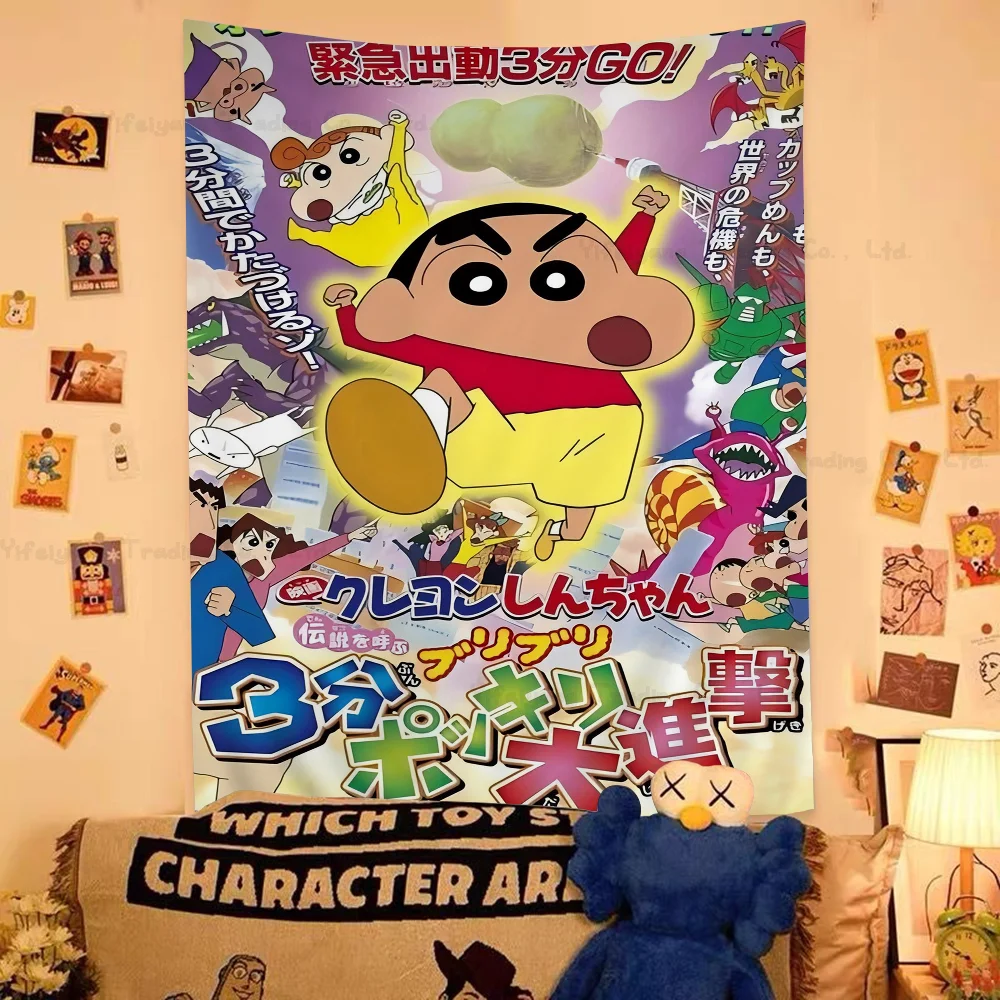 תפיסת קיר היפי של C-crayon Shin-chan אמנות מדע בדיוני חדר בית עיצוב חדר קאוואי