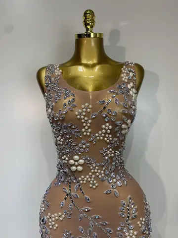 12 best sales denim- och diamantklänning - №4