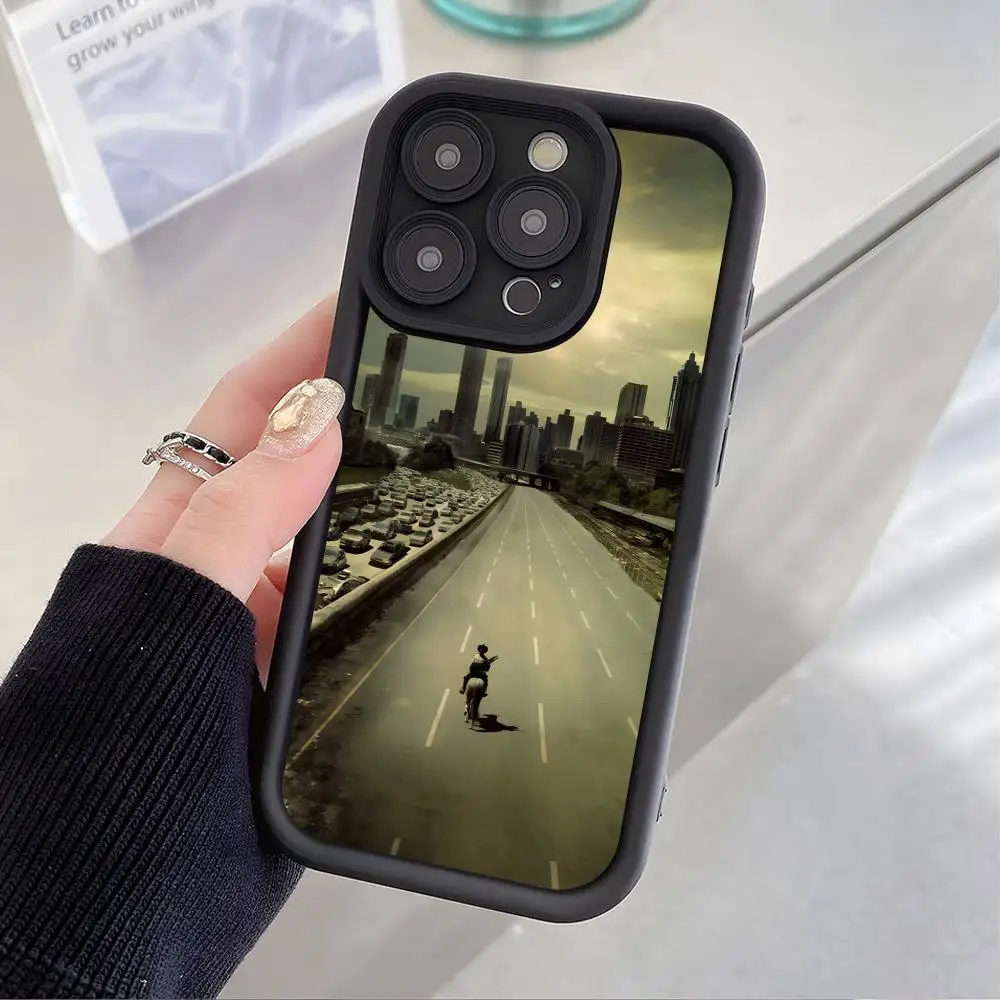 

Walking Dead Phone Case for iPhone 17 16 15 14 13 12 11 Air Pro Max Plus Black Soft TPU Shockproof Cover