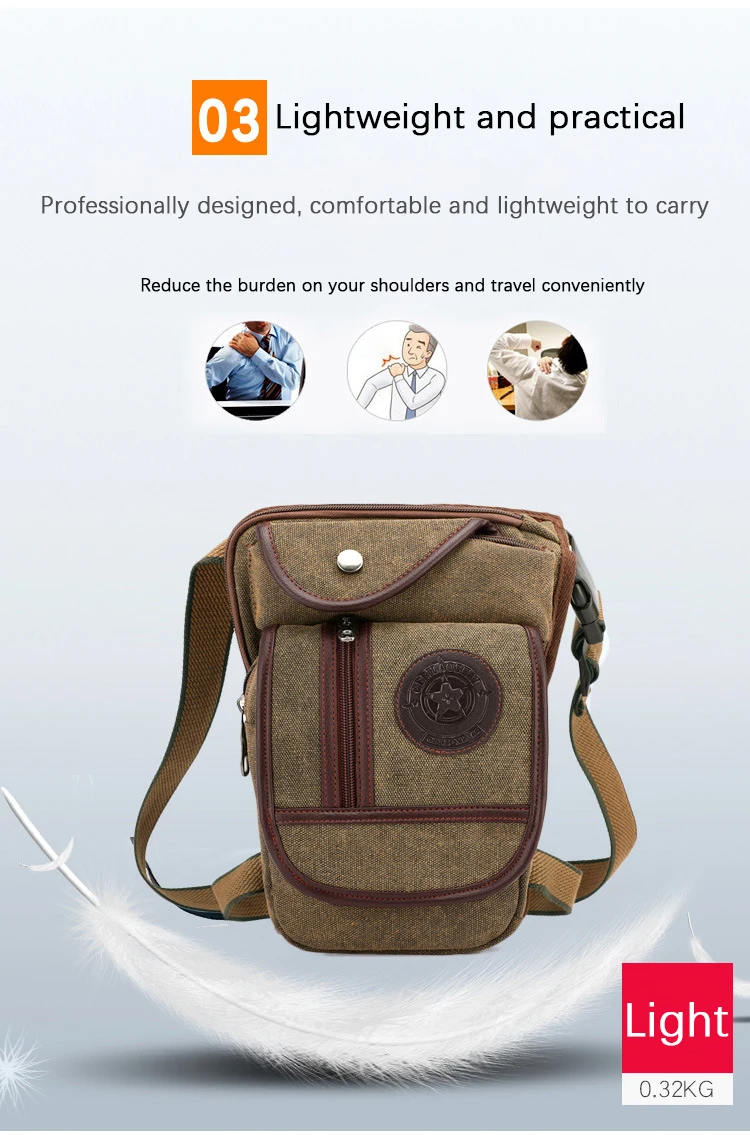 Torba na nogę Mężczyźni Drop Waist Fanny Pack Motorcycle Rider Tactical Military Messenger Cross Body Outdoor Sports Męski pas biodrowy Bum Bags — zdjęcie 6