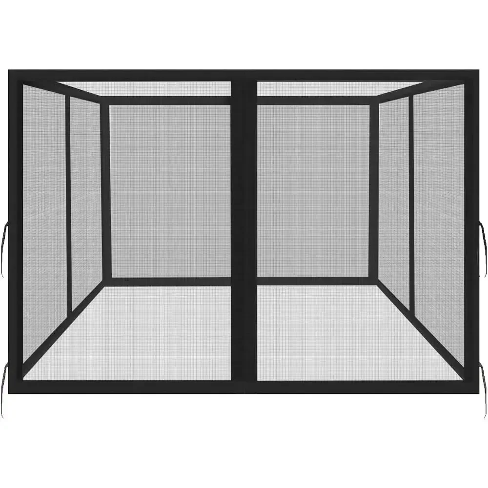 Universal Replacement Mosquito Netting 10x12ft Gazebo Outdoor Mesh Screens 4-Panel Breathable Zippered Panels Patio Garden