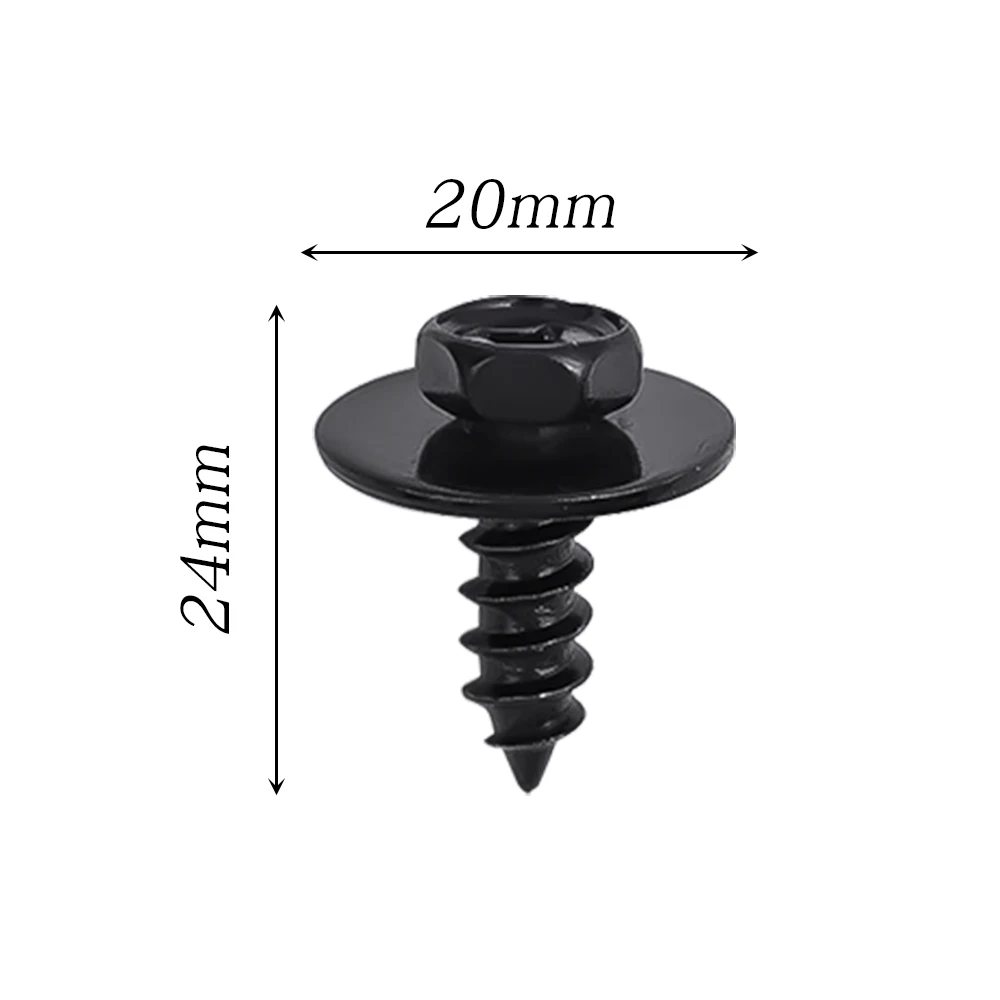 10-30pcs Self-tapping Screws Fasteners Car Bumper Cover Engine Shields Splash Guard Bolt Retainer Car Fender Liner Cover Screw