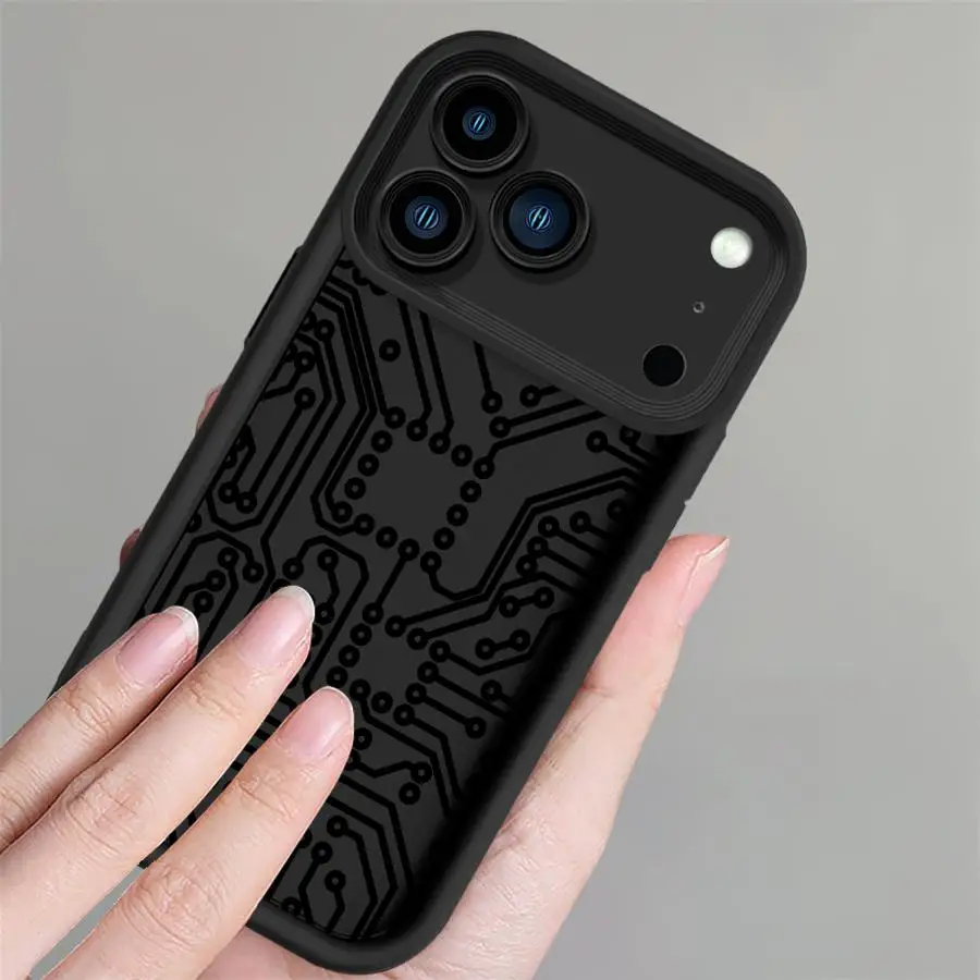 حافظة هاتف لهاتف آيفون 17 Air 16e 14 13 12 11 15 Plus 16 Pro Max غطاء ناعم ميكانيكي