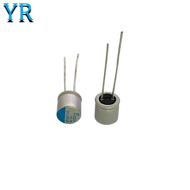 10Pcs 820uF 6.3V  8X8 NIPPON Solid Capacitor CHEMI-CON Solid Polymer Capacitor Motherboard NCC 6.3v820UF 8*8