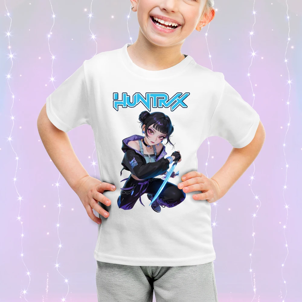 

KPop Demon Hunter children's T-shirt pure cotton fashionable casual top men's and women's clothing T-shirt casual girl