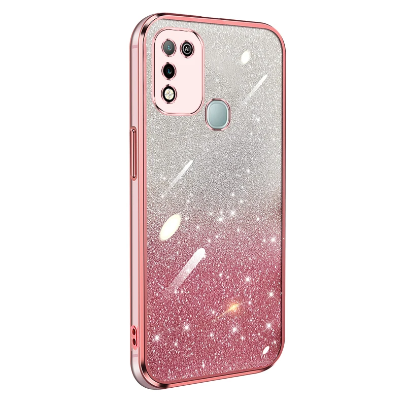 6D Plating Case for Infinix Hot 10 11 Play Glitter Soft Silicone Protection Cute Phone Cover InfinixHot10Play X688C X688B Coque