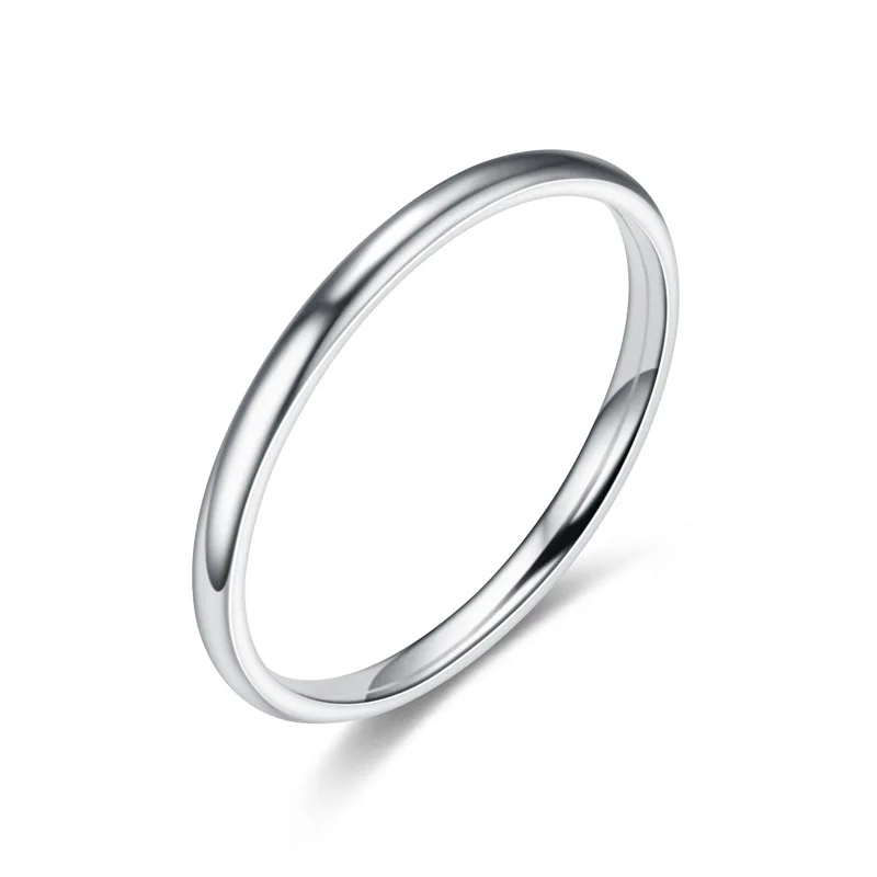 Rainbow Rings for women Blue Zink Filled Wedding Ring Set Anillos Mujer Bijoux Bagues Femme 2MM JR2201