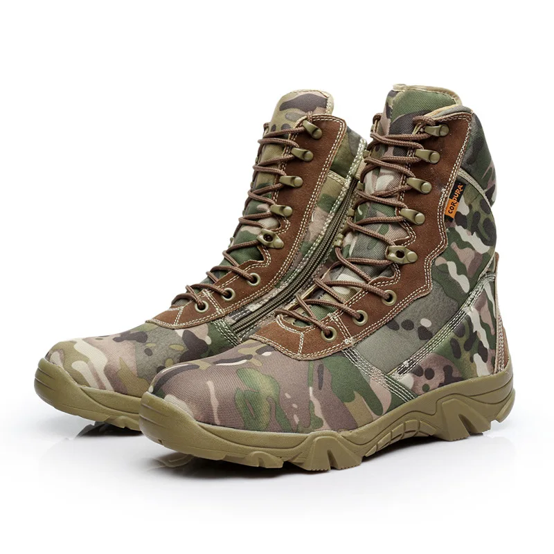 

High Top Men's Hunting Boots Camouflage Desert Tactical Shoes Autumn Winter Outdoor Hiking Training Boots