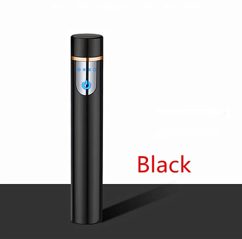 

New Colorful USB Metalwork Charging Mini roundFlameless Cigarette Lighter Rechargeable Touch sensing Cigarette