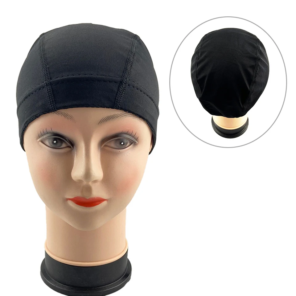 

1 Piece Cool Breathable Wig Cap Elastic Dome Cap Stretchable Wig Caps for Wig (Black)