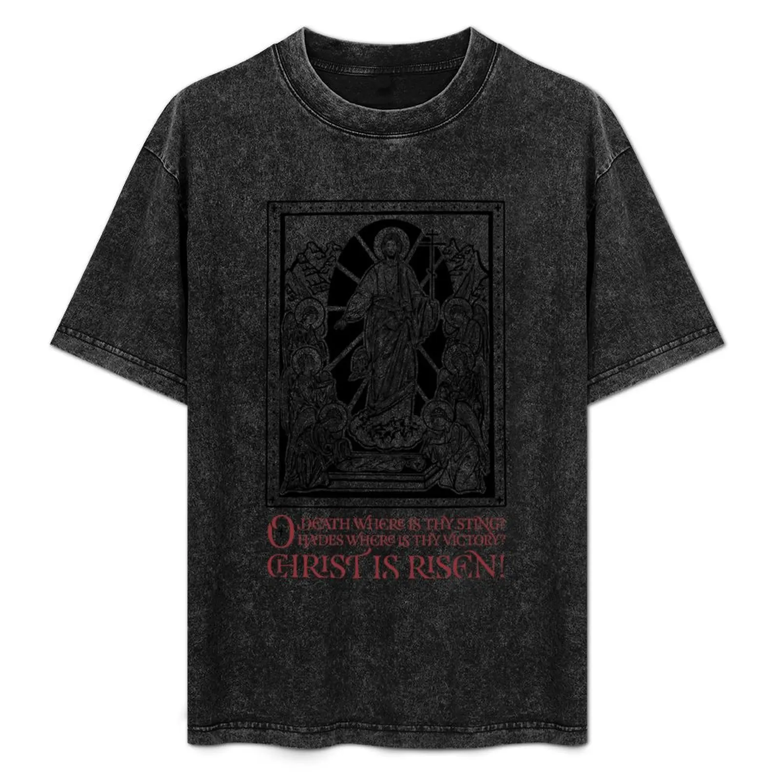

Dual Colour Pascha with Text - The Feast of Feasts - Black T-Shirt Anti-Wrinkle Short Sleeve T-Shirt