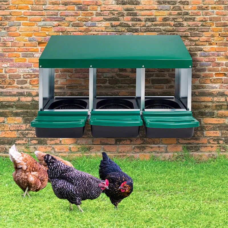 صندوق وضع البيض المجلفن، يمكن تعليقه ومسطحًا، 1/2/3 أعشاش، سهل التجميع، المصنع مباشرة، صناديق البيض القابلة للتخصيص