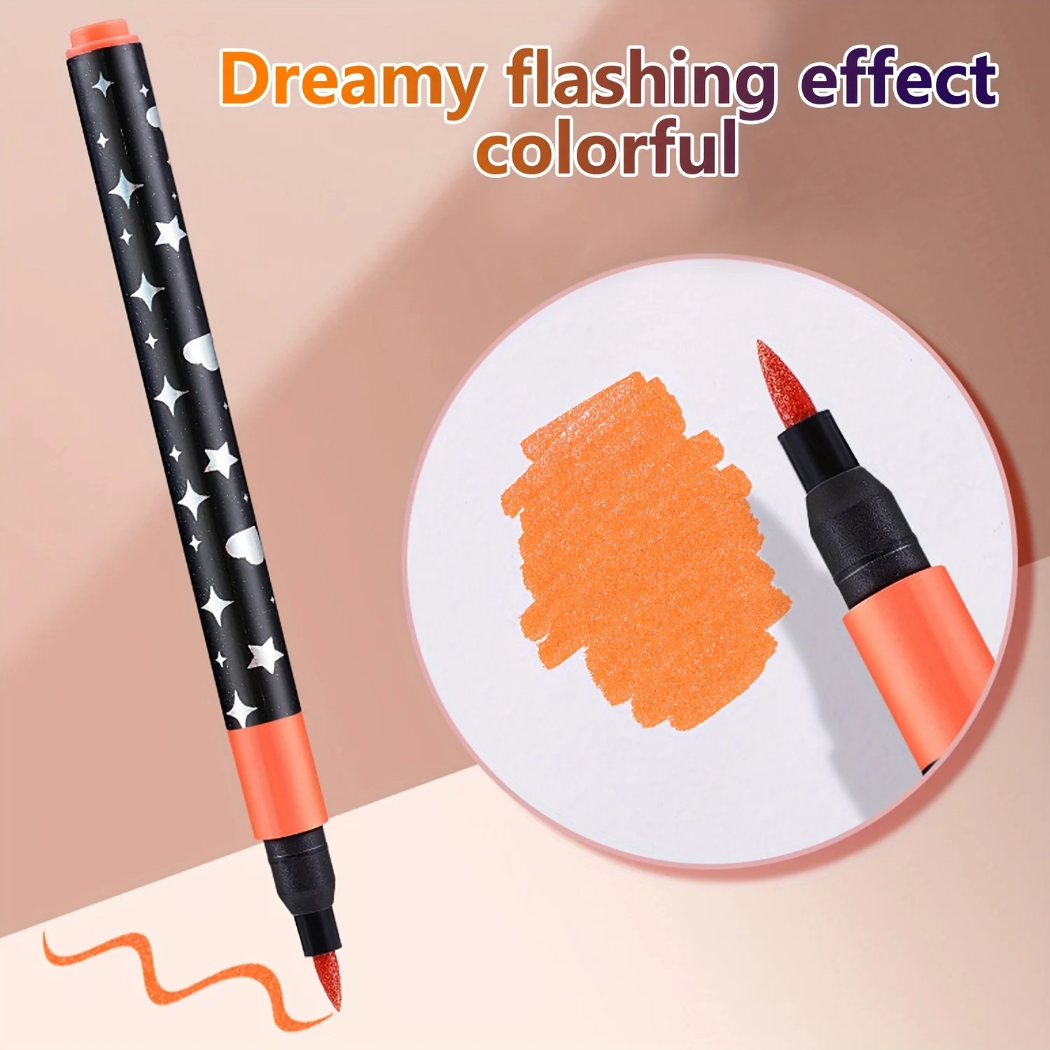 24/12色のグリッターマーカー、水性インクのグリッターペン、メタリックグリッターペン、絵画、スケッチ、工芸品、書道、落書き、グリッターアートクラフト、ジャーナリング、ギフト、ファッションアクセサリー、画材、完璧なオフィス用品、誕生日プレゼント、クリスマスプレゼント、必須のスケッチ用品に最適 |