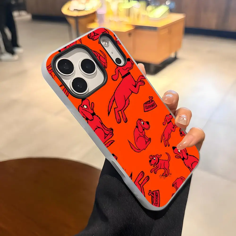 Cartoon Clifford The Big Red Dog Phone Case For IPhone 17 Air 16 E 15 14 Plus 13 12 11 Pro Max Jelly 2 In 1 Protective Case - view 4
