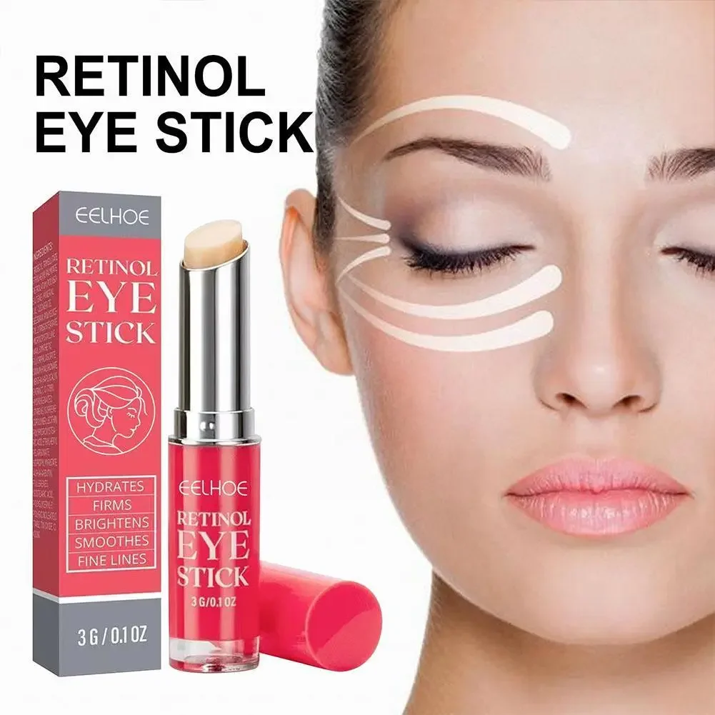 Retinol Anti-Rugas Eye Cream Stick, Refirmante, Hidratante, Puffiness, Preto e Círculos, clareamento profundo, Cuidados com a pele