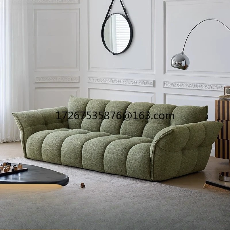 

Диван-кровать Cream Wind, дизайнерский, в форме лепестка, в стиле французского минимализма, для гостиной, прямой, современный, простой, тканевый диван