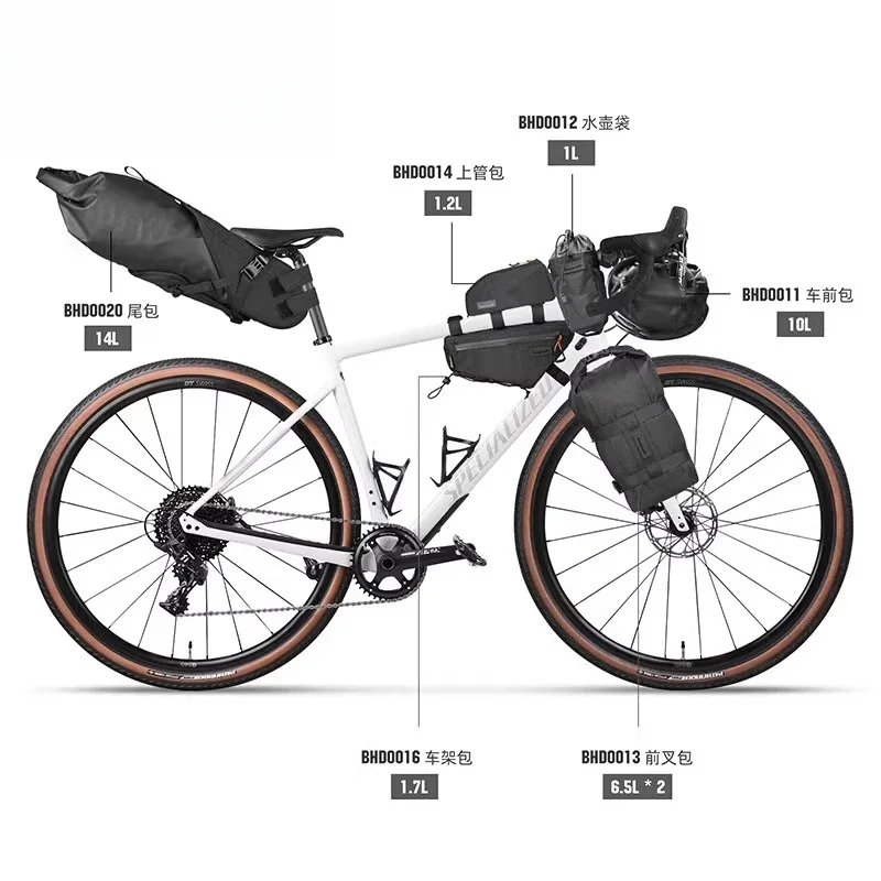 Wasteland series bicycle riding bag, road bike bag melon car bag waterproof set