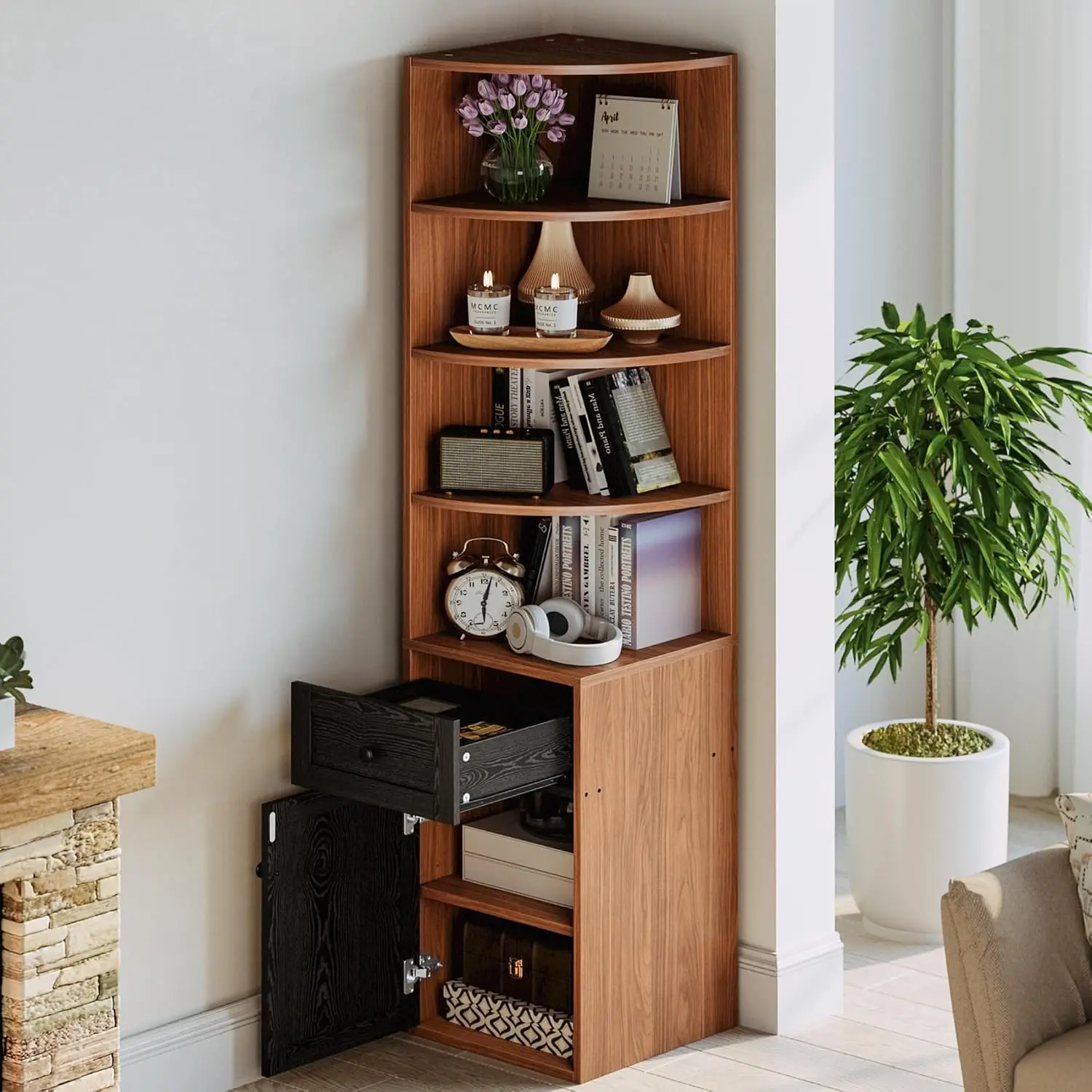 Corner Bookshelf and Bookcase, 71