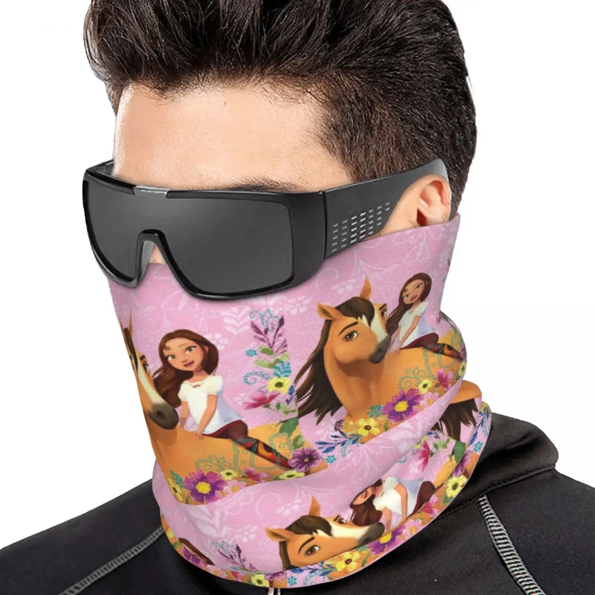 Spirit Riding Free Multifunctional Elastic Neck Gaiter Dust Proof Face Cover Bandana Unisex for Motorcycle Climbing Fishing