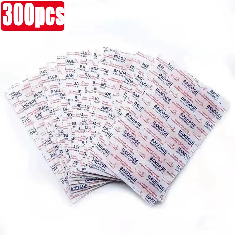 

50/250/300pcs Breathable Band Aid Waterproof Bandage First Aid Wound Dressing Medical Tape Wound Plaster Emergency Kits Bandaids