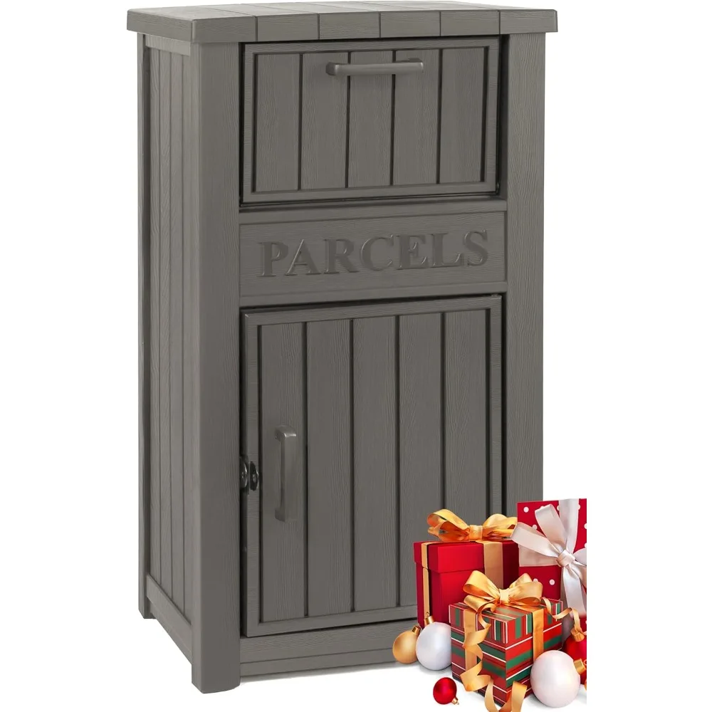

Package Delivery Boxes for Outside, Extra Large Capacity Modern Storage Box, Outdoor Freestanding Porch Box for Packages, Parcel