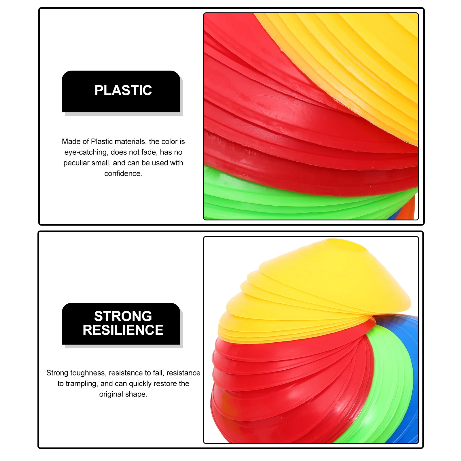 

1Set Football Training Cones Durable Plastic Portable Soccer Training Disc Improve Agility Hand-Eye Coordination