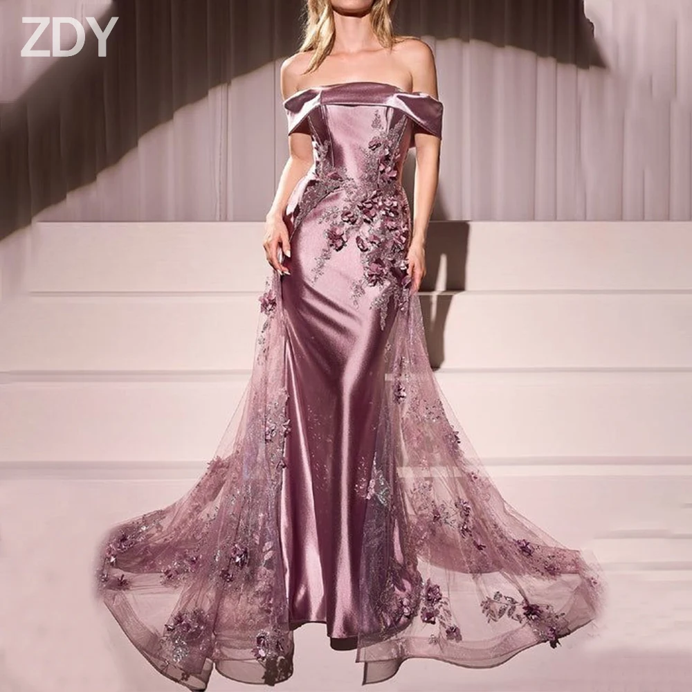 

Customized Sparkle Beads Long Evening Dresses for Special Occasions Satin Floor-Length Mermaid Women Gala Party Dress 2025