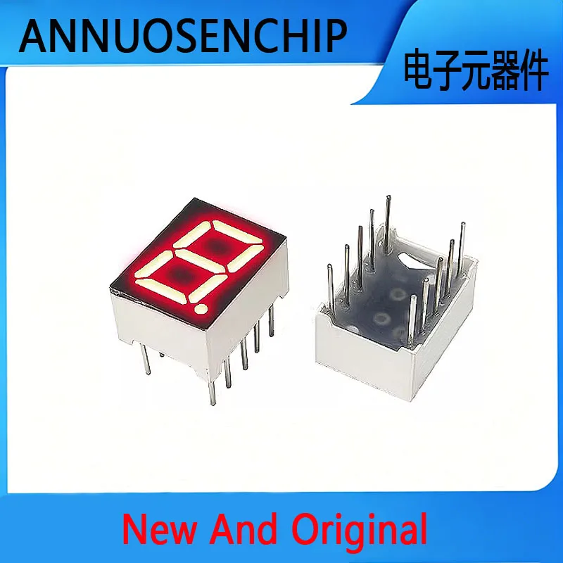 50PCS New and Original 1 Ways 10Pins Common Anode Cathode Single Digital Tube LED Display Modules 0.39 inches Red 3191BS 3191AS