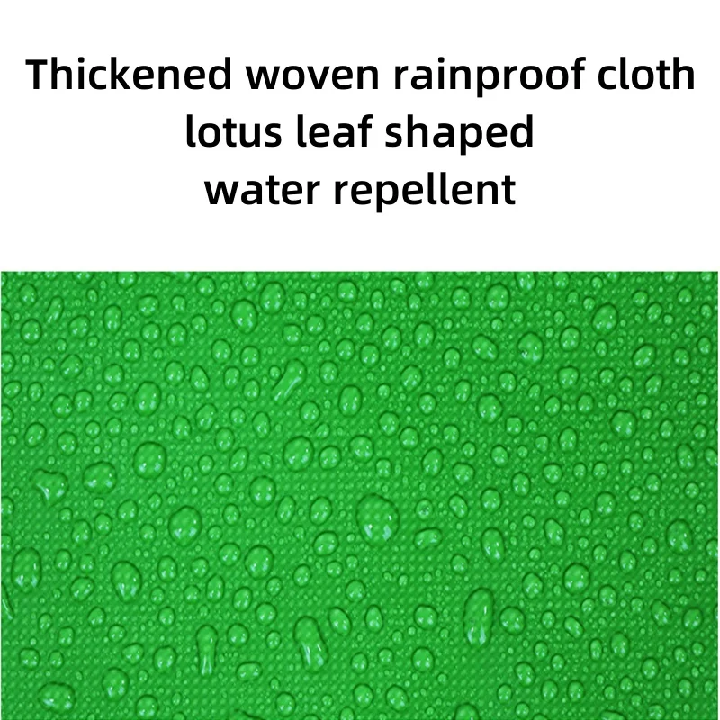 Three Dimensional Edging With Enlarged Buttonholes Super Waterproof And Windproof Thick Apple Green 0.5mm Knife Scraping Cloth