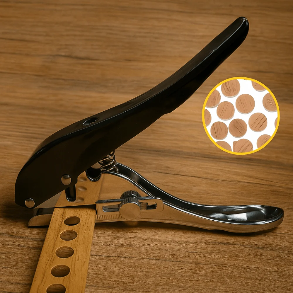 Spring-Loaded Carpentry Single Hole Puncher Manual Hole Card Woodworking Punching Pliers Edge Band Professional Punching Tool