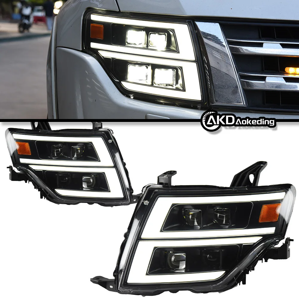 

For Mitsu-bishi Pajero V97 V93 05-21 LED Headlight Assembly Running Water Turn Signal Modified Headlamp for Pajero