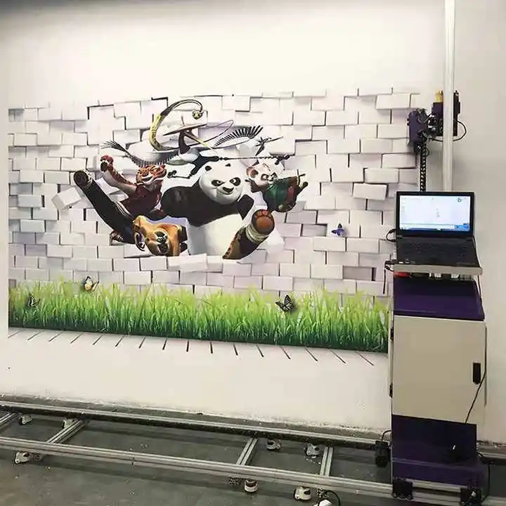 Uv Art Vertical 3d Maxwave 2 In 1 Wall And Floor Printer Mural Wallpaper Printing Painting Machine On Walls