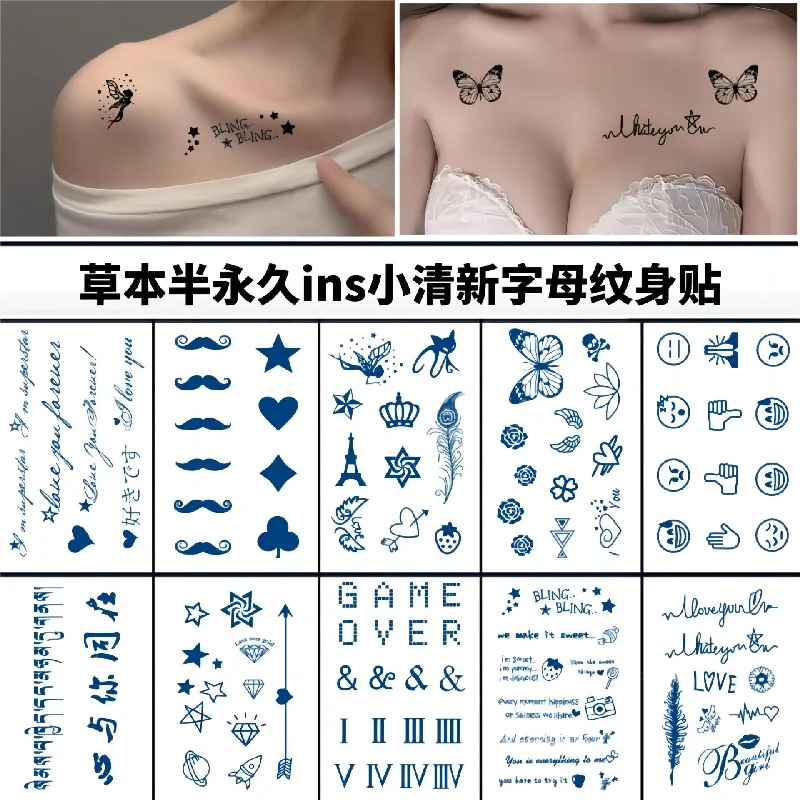 

11x18cm Tattoos Temporary Waterproof Waterproof Tattoos Geometry One Unit Half Manual None Temporary Tattoos Tatoo Markdown Sale